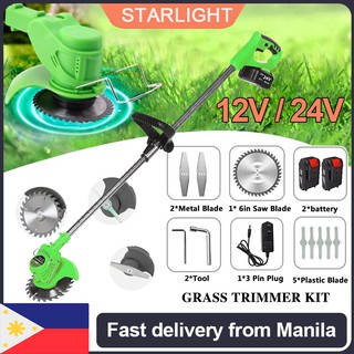 24V Electric Lawn Mower Grass Trimmer Cordless electric lawn mower portable garden pruning tool