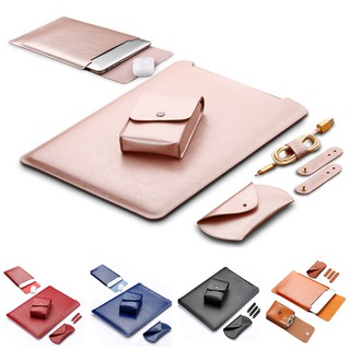 Waterproof Leather Sleeve Case For MacBook Air Pro Laptop Bag with Mouse Pad (11.6 inches ,12 inches