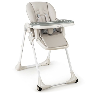 Babyjoy Baby Foldable Convertible High Chair w/Wheels Adjustable Height