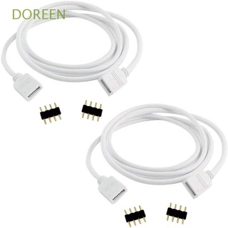 DOREEN White Connector 4PIN Cable Cord Light Strip Extension Cable Cord Wire Extender Cord Accessory For 2835 5050 LED Strip Light LED With Needle RGB RGBW Lamp Band