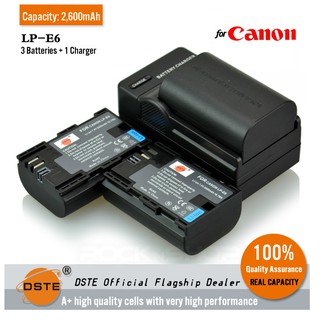 DSTE LP-E6 LPE6 2600mAh Battery and Charger for Canon