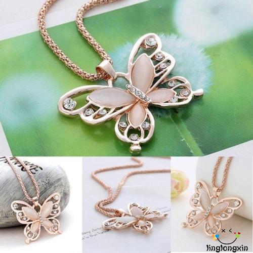 GLI-fashion beautiful Girls Rose Gold Choker Butterfly
