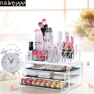 Acrylic Transparent Drawers Makeup Organizer Lipstick Holder Dust-Proof Cosmetic Storage Box