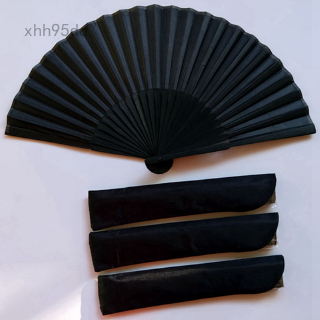 xhh95dd Chinese Style Black Vintage Hand Fan Folding Fans Dance Wedding Party Favor