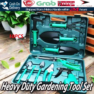 10 PCS/Set Garden Tools Set Shovel Rake Clippers Household Gardening Planting Kit Clipping Weeding