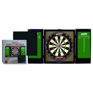 One80 Dartboard set with dart pins & cabinet board (1)