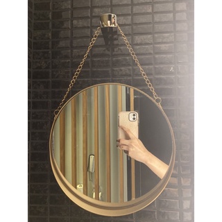 Decorative Hanging Wall Mirror Small Vintage Mirror for Wall Gold Metallic Frame Mirror (6)