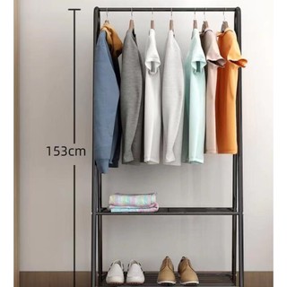 Simple Metal Iron Multifunctional Coat Rack Floor Standing Clothes Hanging Storage Shelf Clothes Han