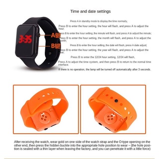 2021new: Wolf-cub new square popular Apple Style LED children's student watch couple men and women f