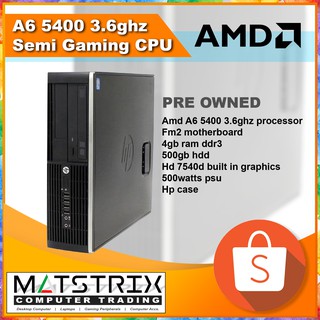 AMD A6 5400 3.6ghz Affordable Gaming System unit
