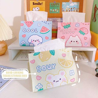 ❒<24h delivery>W&G PU waterproof storage box tissue holder practical simple napkin pape