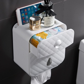 Waterproof Wall Mount Toilet Paper Holder Shelf for Toilet Paper Tray Roll Paper Towel Holder CaseTu (2)
