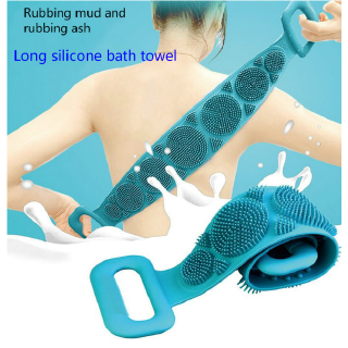 COD Magic Silicone Brushes Bath Towels Rubbing Back Mud Peeling Body Massage Shower Extended Scrubber Skin Clean Shower Brushes