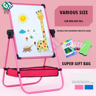 GM 2 in 1 White Board Black Board Children's Drawing Table Small Board Double-sided Magnetic House (3)