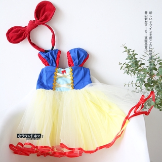 1 PC Snow White Girls Princess Dress Children's Summer Dresses Party Cosplay Costume