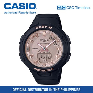Casio Baby-G (BSA-B100MF-1ADR) Black Resin Strap Bluetooth Shock Resistant 100 Meter Watch for Women