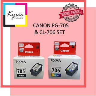 ♝Canon 705 & 706 PG-705 & CL-706 Black and Tricolor Original Ink Cartridge
