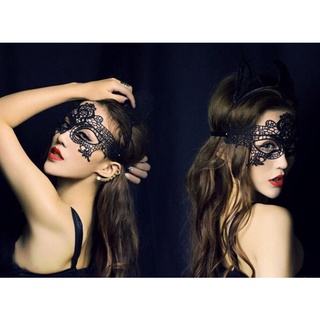 Black Lace Mask Queen Masquerade Princess Party Decoration Crown Eye Mask (5)