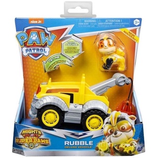Paw Patrol Mighty Pups Super Paws Rubble Deluxe Vehicle Light Sounds