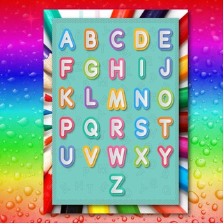 alphabet Wall Chart Educational poster Learning chart laminated chart reusable A4 size for kids