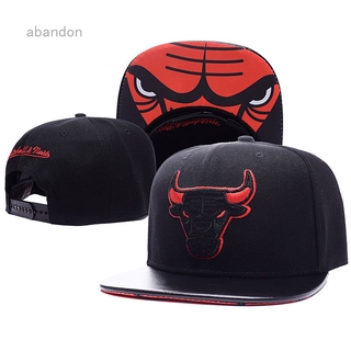 Abandon Black NBA Team "Chicago Bulls" Cap MLB Baseball Fitted Hat
