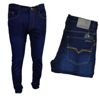 9777# Navy Blue Basic Pants for Men Jeans Skinny Stretchable