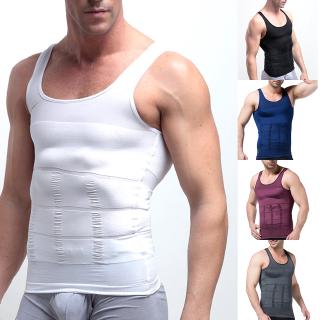 Mens Sport Line Fitness Skinny Pure Color Compression Vest