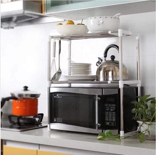 Adjustable Stainless Steel Microwave Oven Shelf Rack (1)