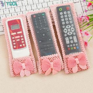 【YOOL】 TV Remote Control Protective Case Dust-proof Skin Bag Pink Bow-knot Cover