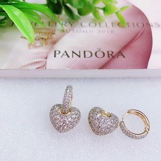 [Tyaa] Jewelry Crystal Bangkok rose gold 2-tone stone Heart Earring