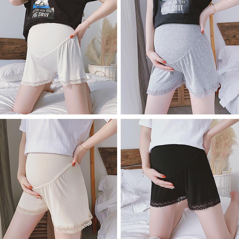 Maternity Underwear Safety Pants Pregnant Women Stomach Lift Loose Lace Safety Pants Three Points Le