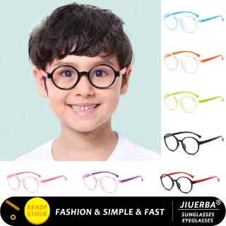 【Replaceable Lens Eyeglasses】COD Anti Radiation Glasses For Kids Flexible Clear Round Eyeglasses Frame Anti Blue Light Eyeglasses For Children