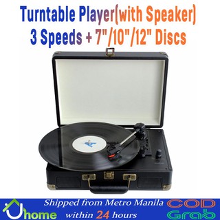 【SOYACAR】Record Player Stereo 33 45 78 RPM LP Three Speed Vinyl Turntable Player Retro Phonograph (1)
