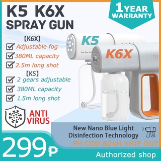 ✨【PH STOCK】 K5 K6X Wireless Disinfection Machine Gun Anion Blu-ray Nano Sprayer Beauty Moisturizing