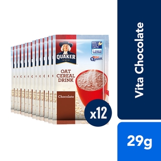 Quaker Chocolate Oat Cereal Drink 29g (Pack of 12)