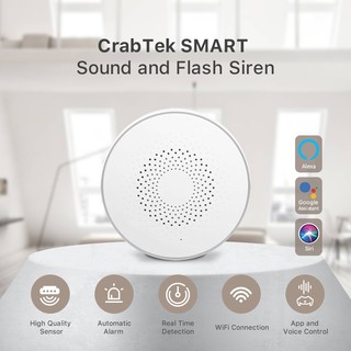 CrabTek WIFi SMART Sound and Flash Siren wireless indoor motion alarm alarm system detector