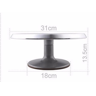 【COD】 12 inch Aluminum Alloy Cake Turntable Revolving Stand Non-Slip