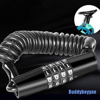 [Buddyboyyan] Mini Bicycle Lock Anti-theft bike Lock Cable Helmet Cycling Password Accessories 10z2