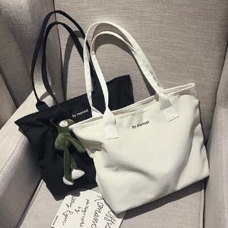 Korean New Large Capacity Canvas Tote Bag Woman Simple Fashion Hand Shoulder Bag