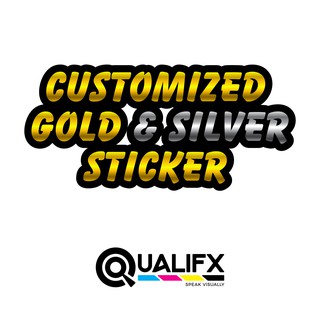 Customized Gold Silver Black White Vinyl Sticker Waterproof Weatherproof Motorcycle Car Gadget (1)