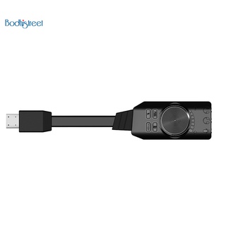 【Bodh】 Universal Sound Card 7.1 USB2.0 Stereo External Sound Card Plug Play for Playing Games