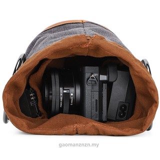Korean Simple Portable Sling Bag Retro Canvas Lens Bag Dual-Use Mirrorless Camera Lens Handbag (6)