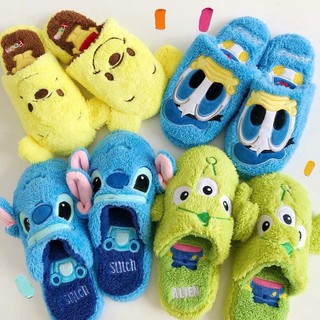 Bedroom Slippers - Stitch Pooh Donald Alien - High Quality