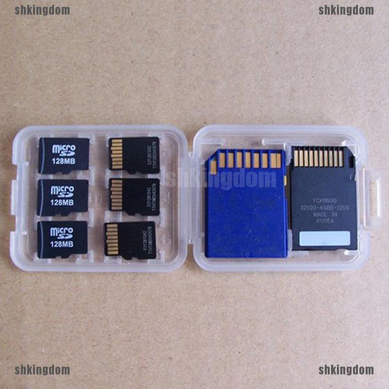 SHKING 8 Slots Micro SD TF SDHC MSPD Memory Card Protecter Box Storage Case Holder