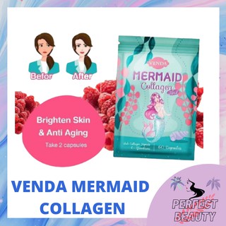 Mermaid Collagen Venda 2in1 Fish Collagen Peptide Glutathione Moisturize Skin Anti Aging Whitening