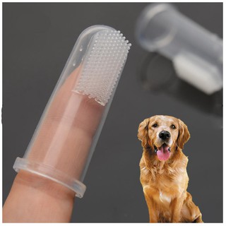 Finger Toothbrush Silicone Teeth Care Dog Cat Cleaning Brush Kit Tool