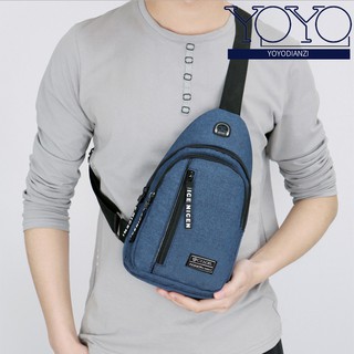 Men's outdoor shoulder bag travel fashion chest bag sports canvas messenger bag