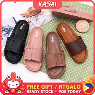 KASAI Fitflop korean womens fashion flip flops Single Buckle adjustable home slippers COD ks1888-2 (1)