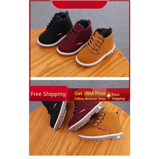 【Ready Stock】◐﹍■READY STOCK new leisure non-slip Kids Shoes leather Casual Children Shoes Boys Girls