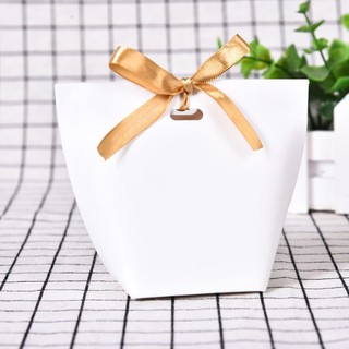 50Pcs Blank Kraft Paper Candy Bag Wedding Favors Gift Box Pa